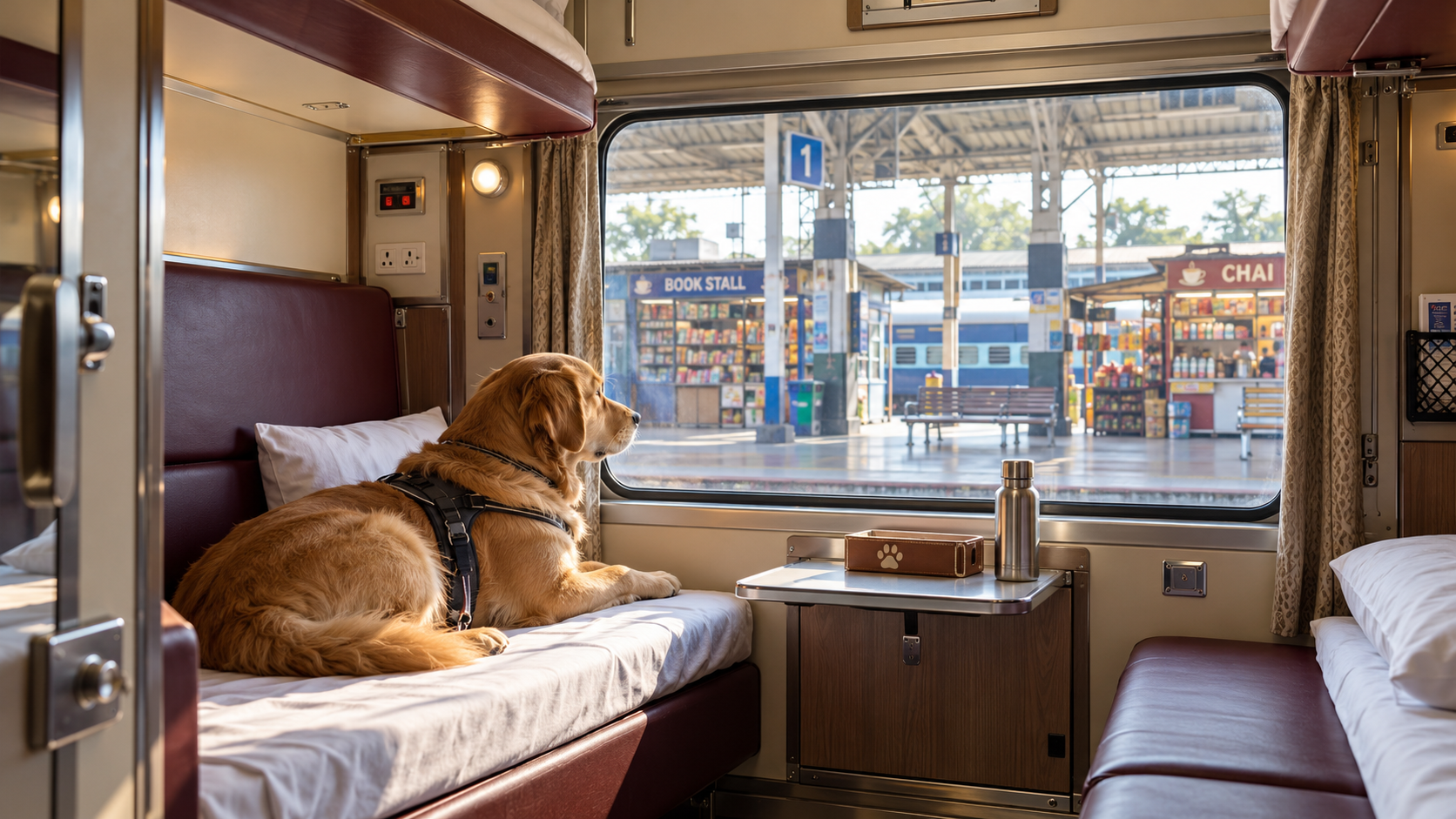 Train travel with pets in India is easier with online pet booking.