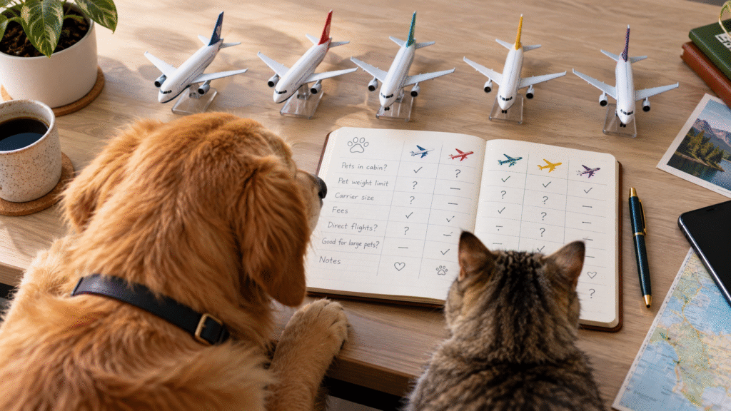 Airline pet policies in India compared.