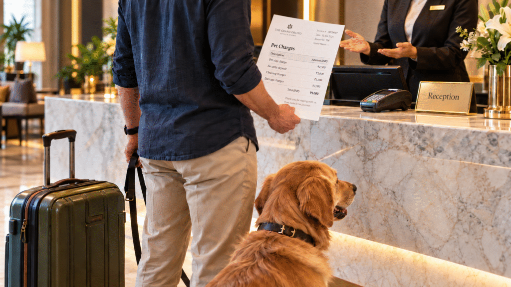 Pet-friendly hotel fees includes many different charges.