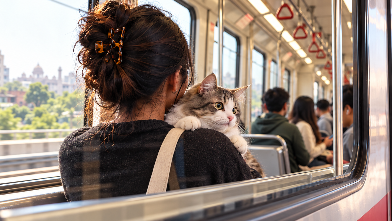 Cats are not allowed in Delhi Metro