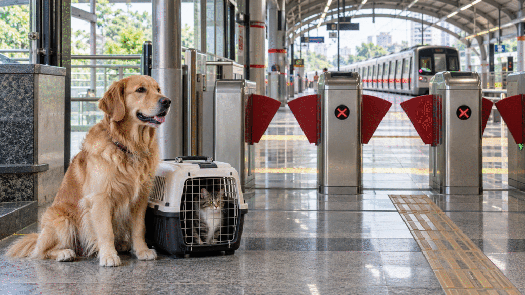 Are pets allowed in Delhi Metro?